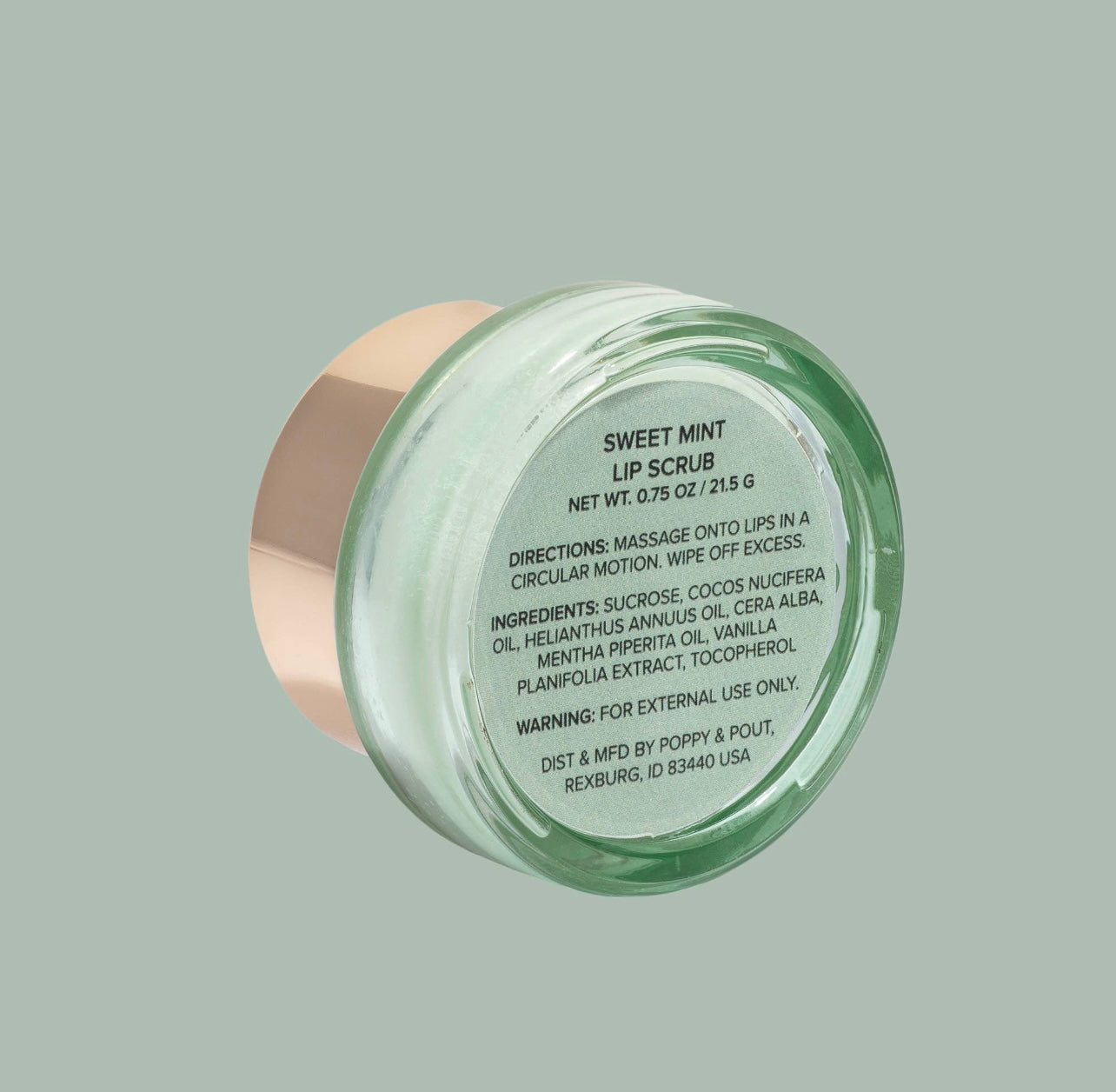 Poppy & Pout || Sweet Mint Exfoliating Lip Scrub